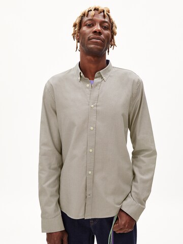 ARMEDANGELS Regular fit Button Up Shirt 'Quasi' in Beige: front