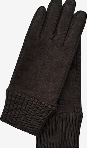 KESSLER Full Finger Gloves in Brown: front