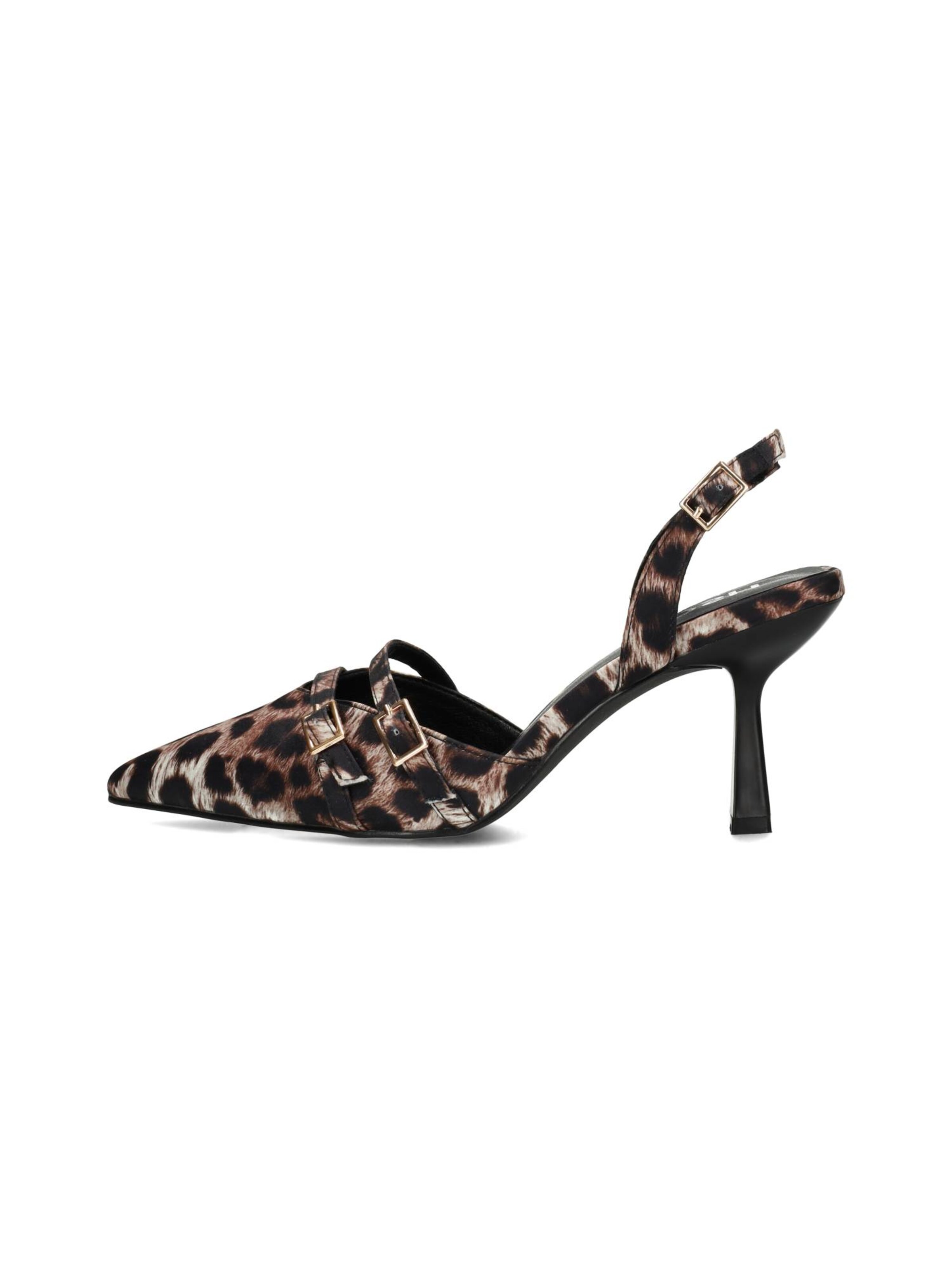 Escarpins à bride arrière 'Pam' POSH by Poelman en marron : devant