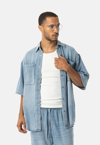 Elias Rumelis Comfort fit Overhemd 'Rome' in Blauw: voorkant