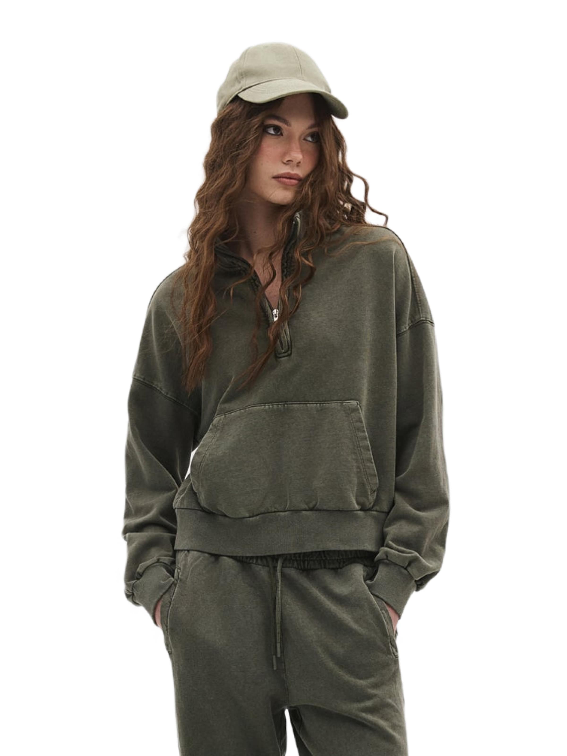 No Matter What Sweatshirt in Grün: Vorderseite