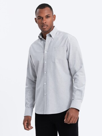 Ombre Slim Fit Hemd 'SHOS-0108' in Grau