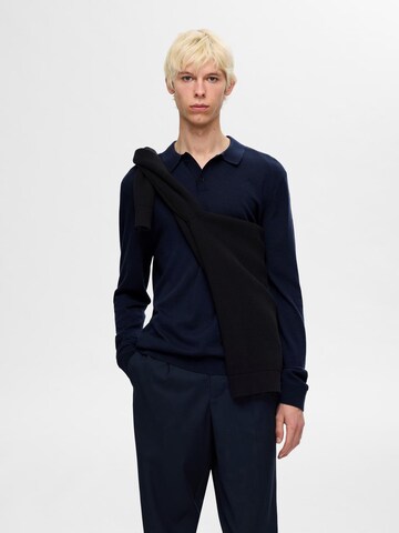 Pullover 'TRAY' di SELECTED HOMME in blu: frontale