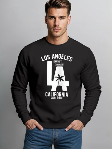 Neverless Sweatshirt 'LA California'‌‌‌ in Schwarz