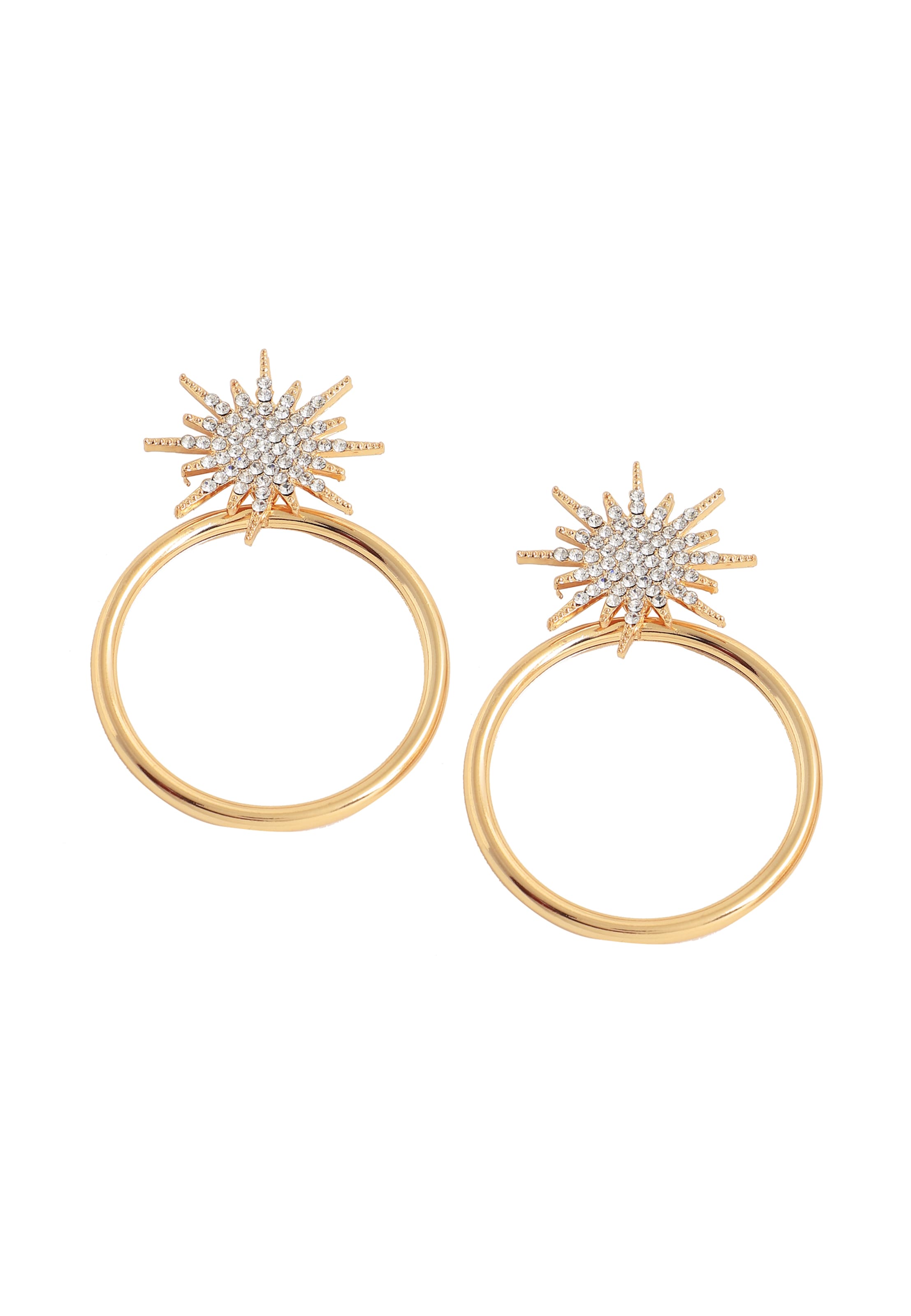 SOHI Обеци ' Karena ' в злато: отпред