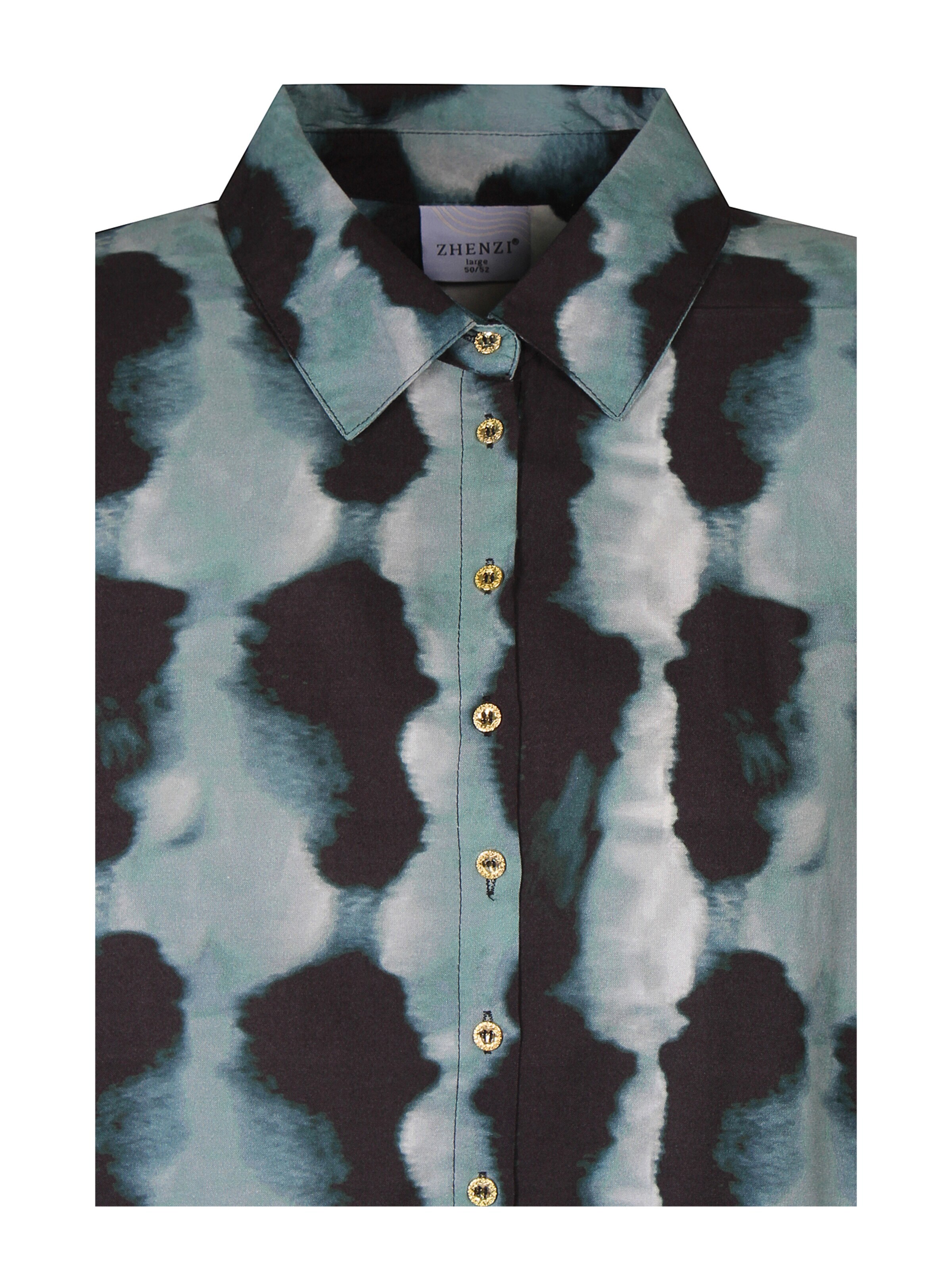 Zhenzi Klederdracht shirt 'Livia 1534' in Groen
