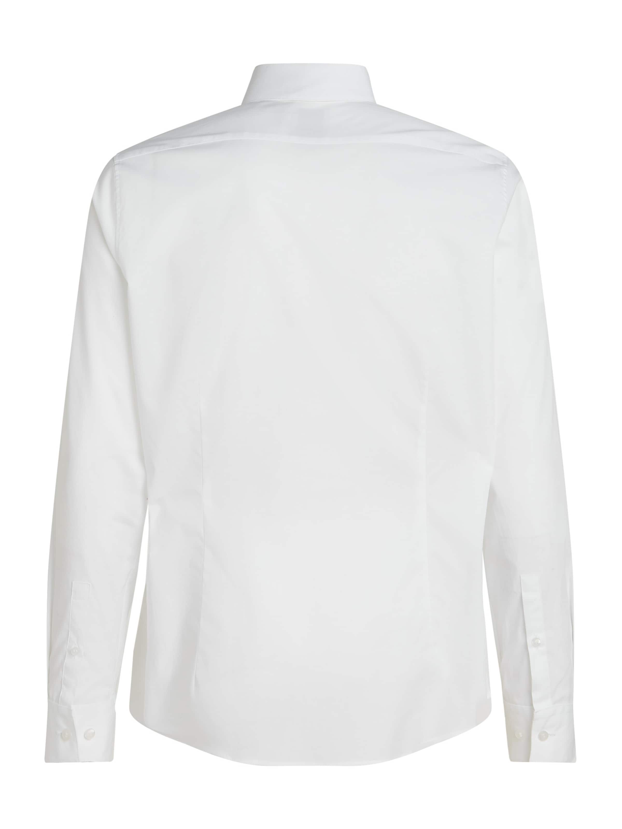 Calvin Klein Слим Рубашка в Белый: сзади