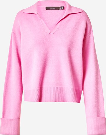 VERO MODA Sweater 'GOLD NEEDLE' in Pink: front