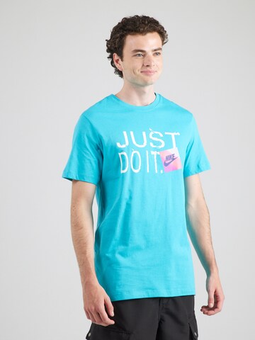 T-Shirt Nike Sportswear en bleu : devant