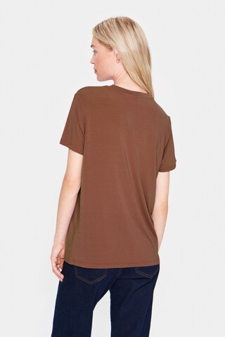 SAINT TROPEZ Shirt 'Adelia' in Brown