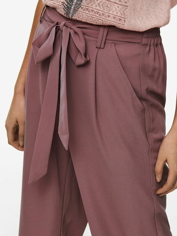 ONLY Wide leg Pleat-Front Pants in Brown