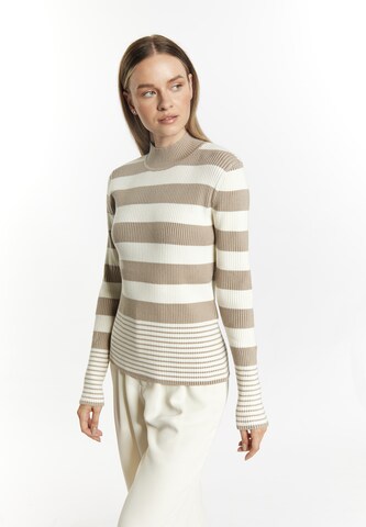 DreiMaster Klassik - Pullover 'Ledkin' em bege: frente