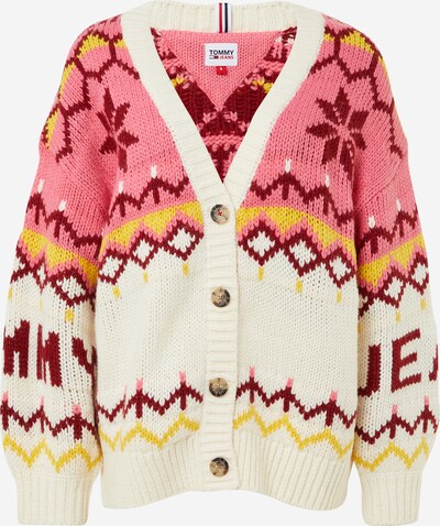 Tommy Jeans Gebreid vest 'Fairisle' in de kleur Pink / Wit, Productweergave