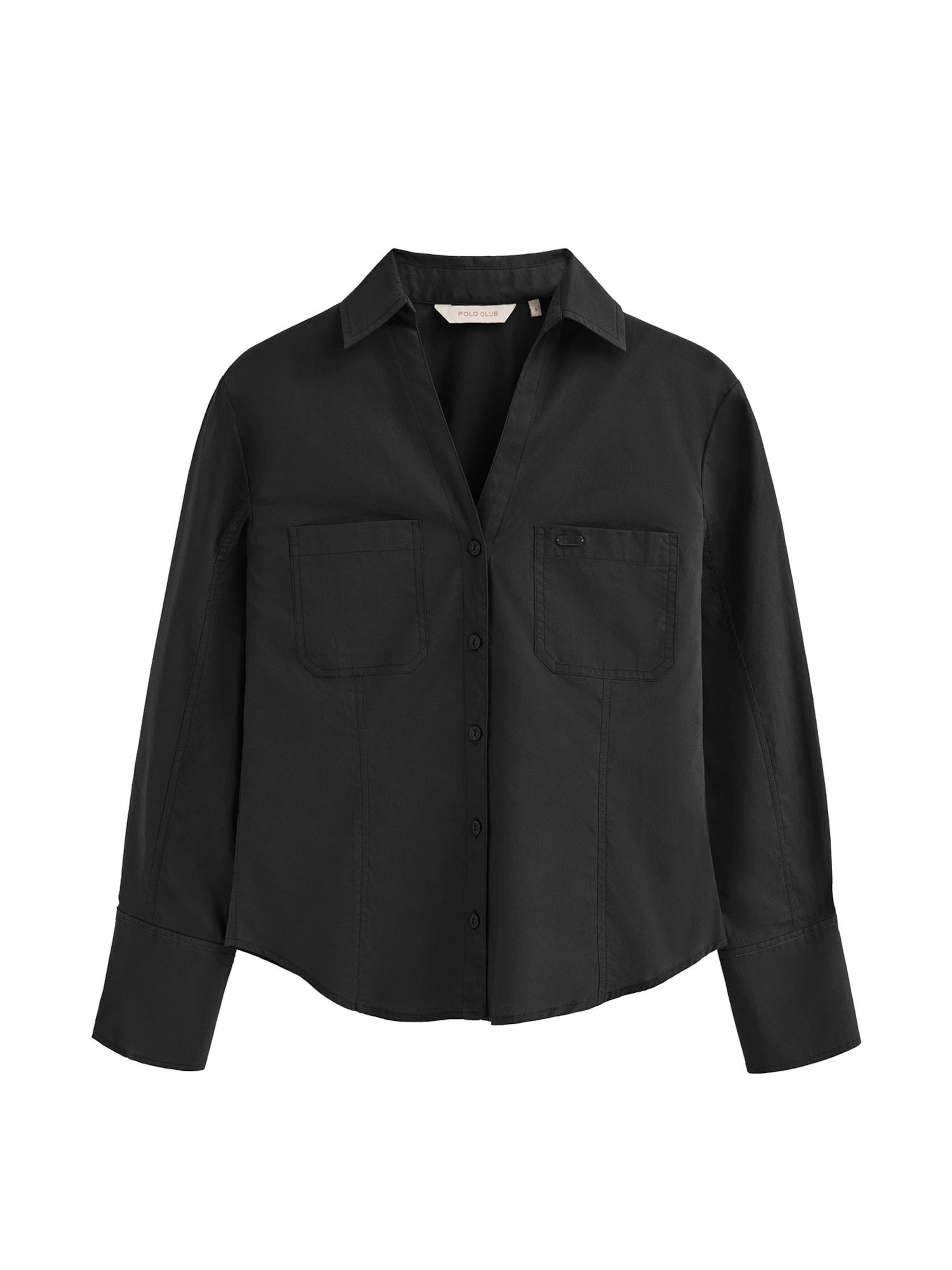 Polo Club Bluse in Schwarz: Vorderseite