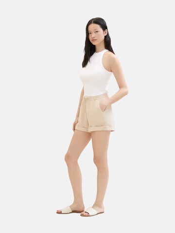 TOM TAILOR DENIM Loose fit Pants in Beige