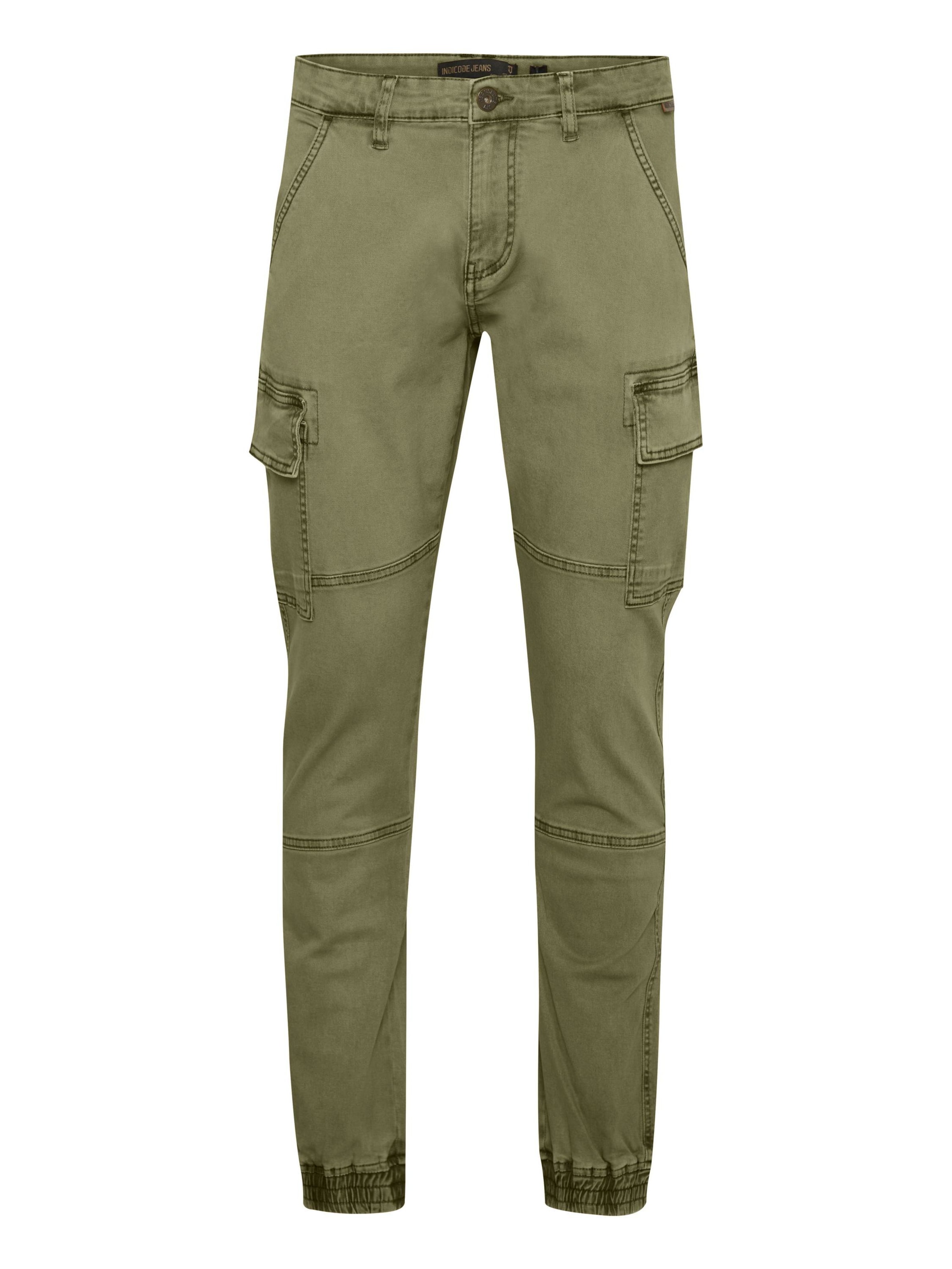 INDICODE JEANS - regular Pantalón cargo 'Bromfield' en verde: frente