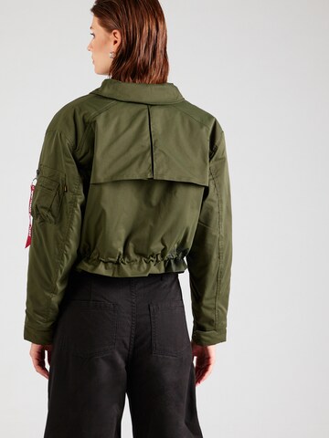 Geacă de primăvară-toamnă de la ALPHA INDUSTRIES pe verde