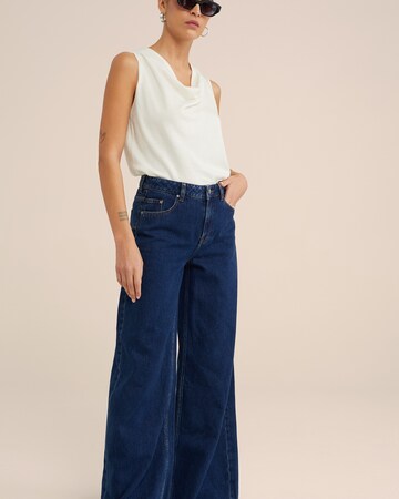 WE Fashion Szeroka nogawka Jeansy w kolorze niebieski