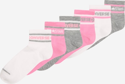 CONVERSE Čarape u siva melange / roza / bijela, Pregled proizvoda