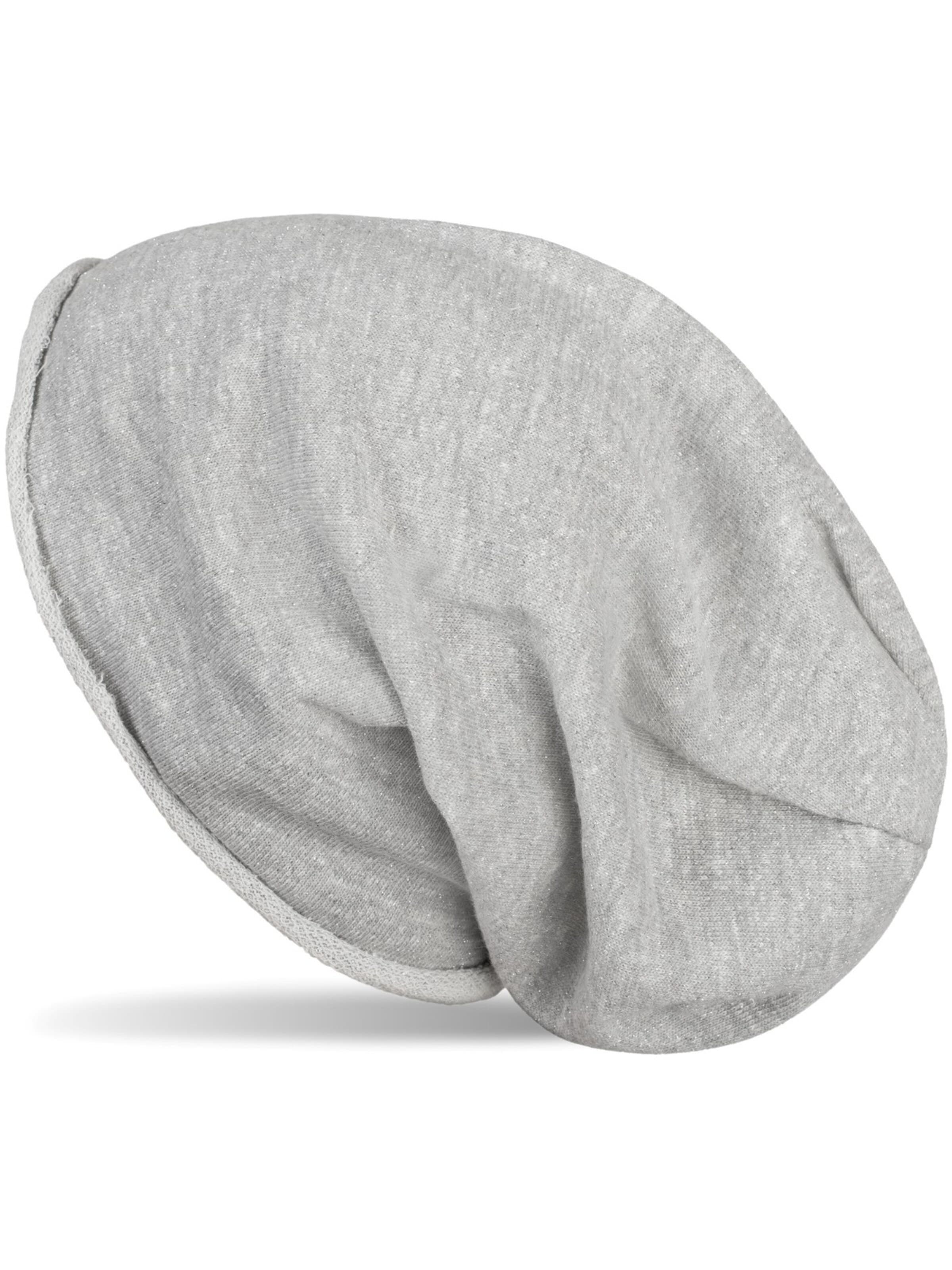 styleBREAKER Mütze 'Beanie Mütze mit All Over Glitzer'‌‌‌‌‌‌‌‌‌‌ in Grau: Vorderseite