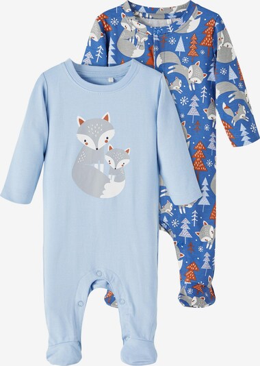 NAME IT Pyjamas 'Ronno' i mørkeblå / lyseblå / rustrød / hvit, Produktvisning