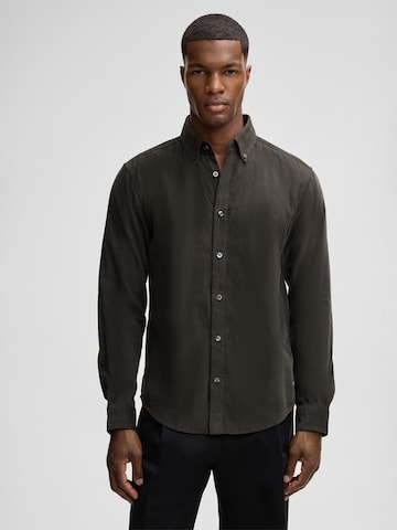 STRELLSON Regular fit Overhemd 'Corey' in Bruin: voorkant