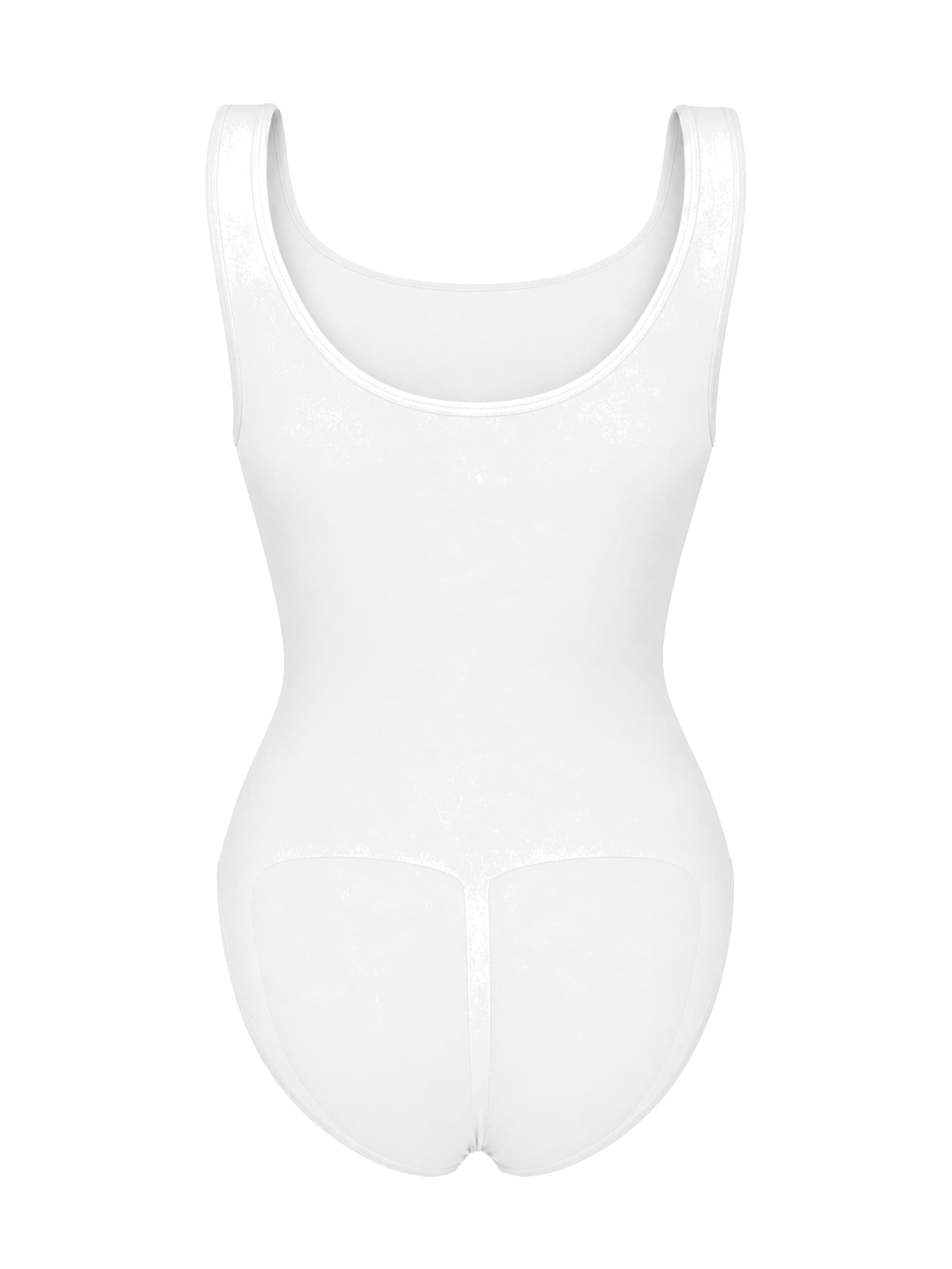 Body modellante 'Tank Sculpting Bodysuit with Slip' di cfab in bianco