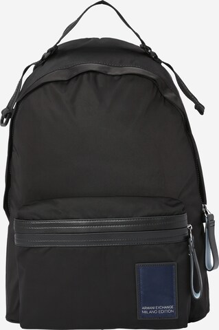 ARMANI EXCHANGE - Mochila en negro: frente