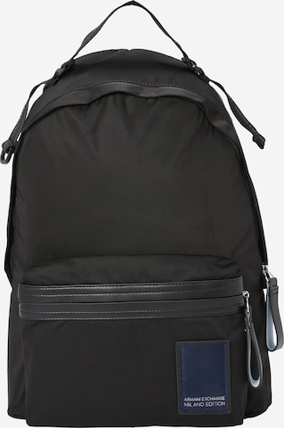 ARMANI EXCHANGE Backpack in Black: front