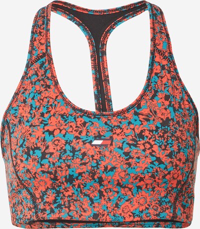Sutien sport Tommy Sport pe verde jad / roșu orange / negru, Vizualizare produs