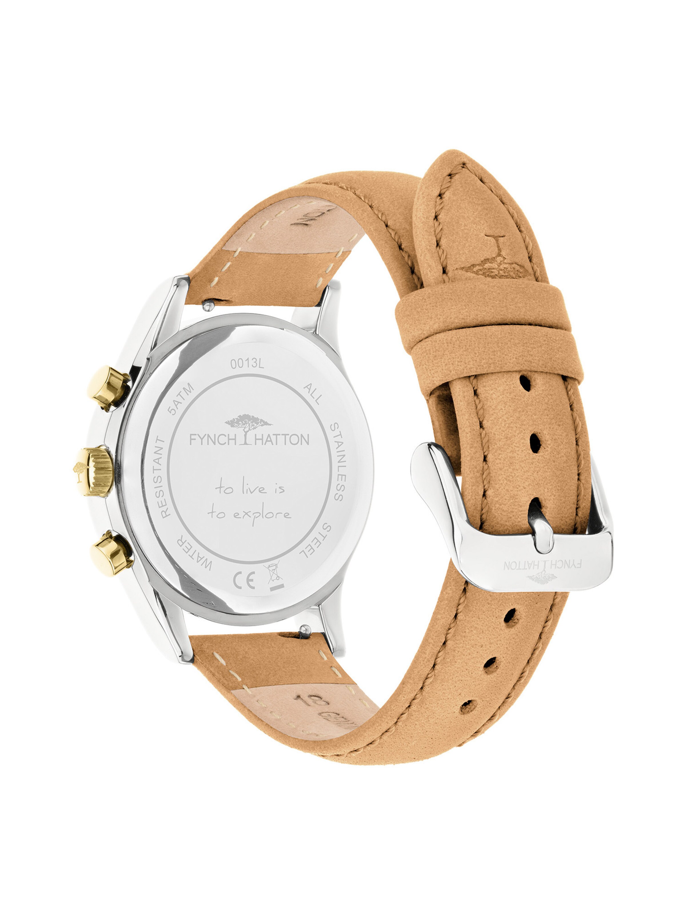 FYNCH-HATTON Analoguhr in Braun