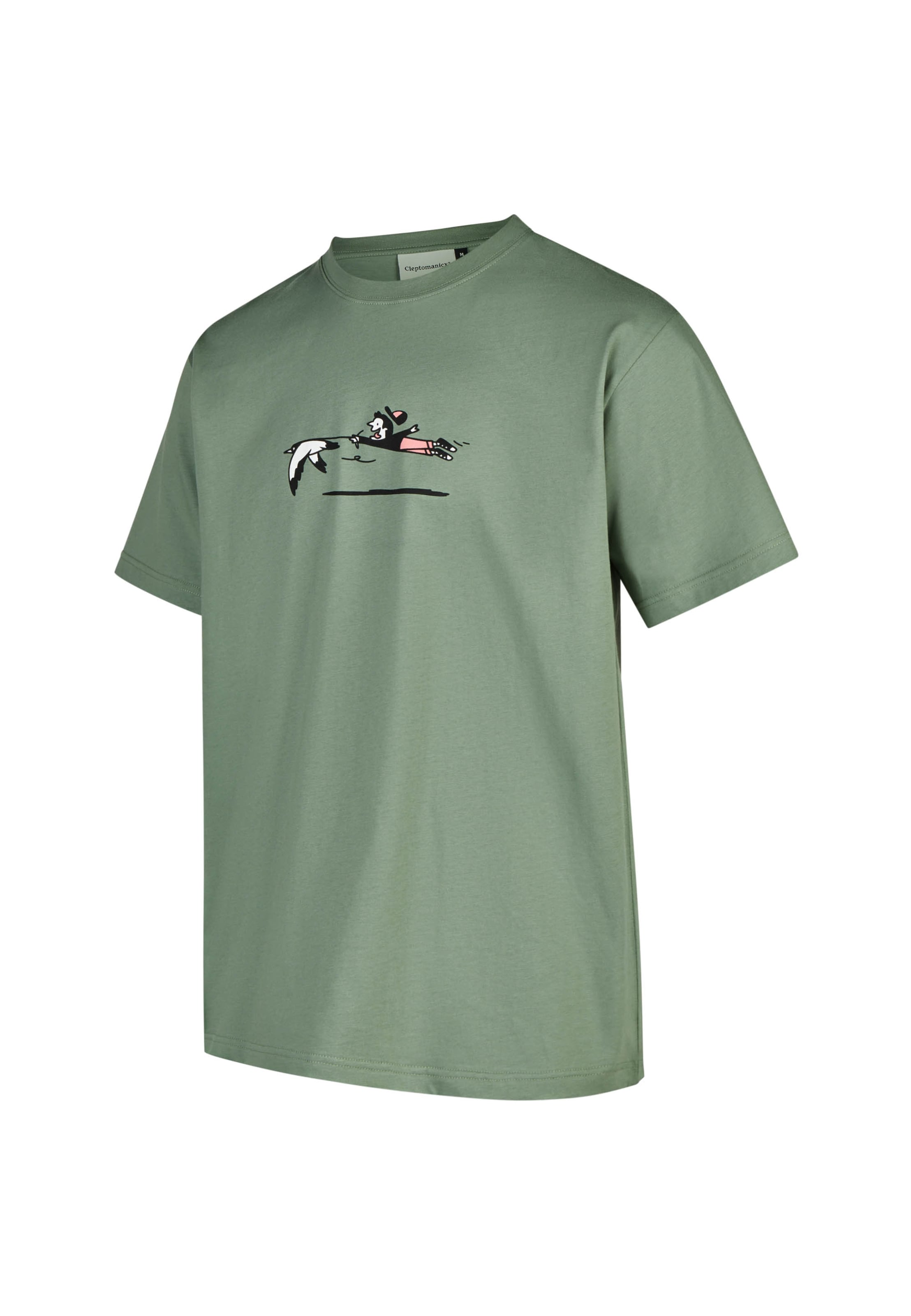 Cleptomanicx Shirt 'Walk the Gull' in Groen