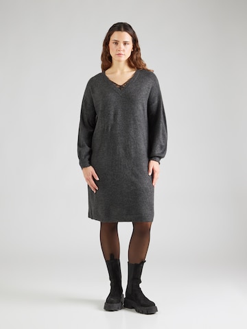 ONLY Carmakoma Knitted dress 'CARManifesta' in Grey: front