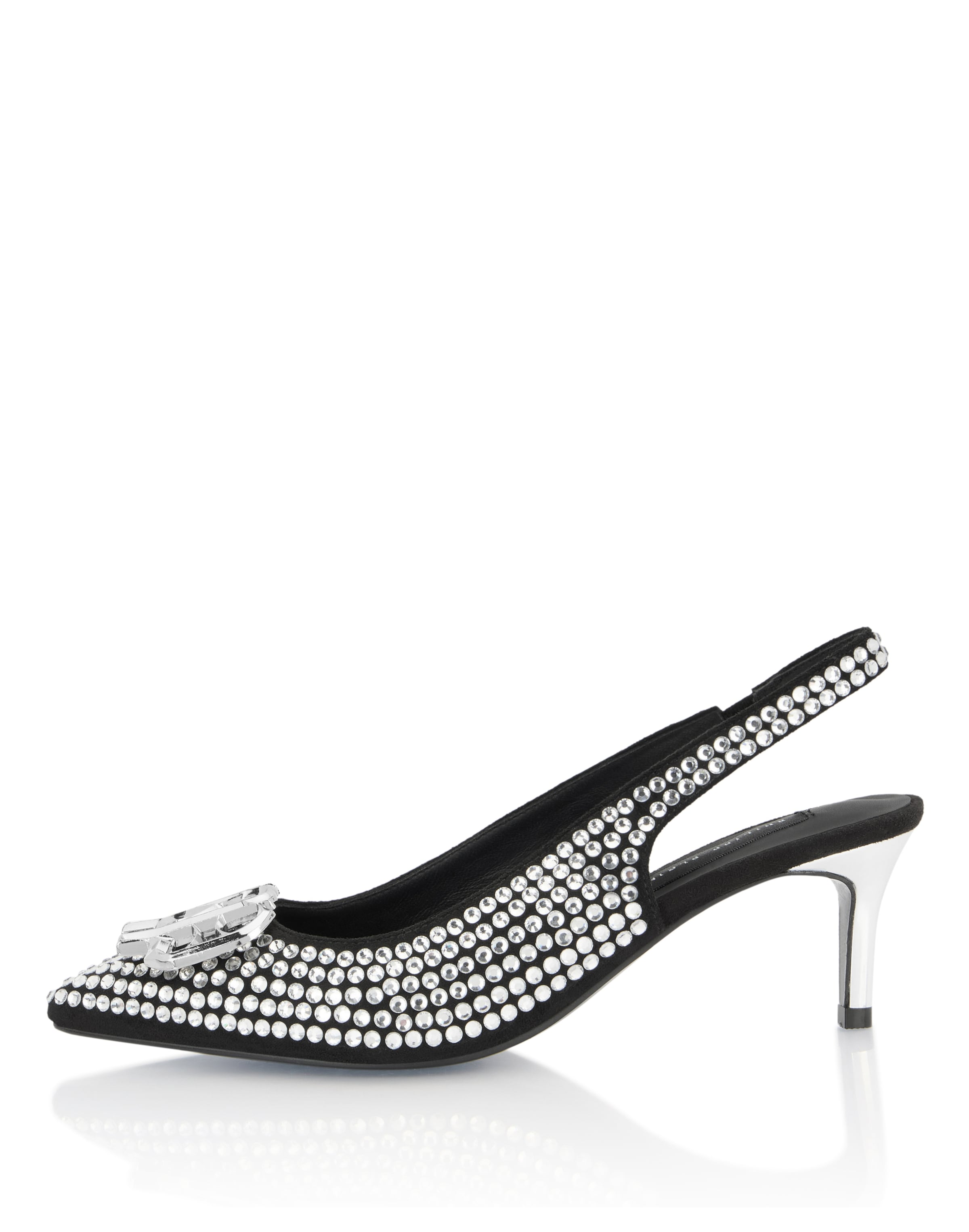 Philipp Plein Slingpumps in Zilver: voorkant