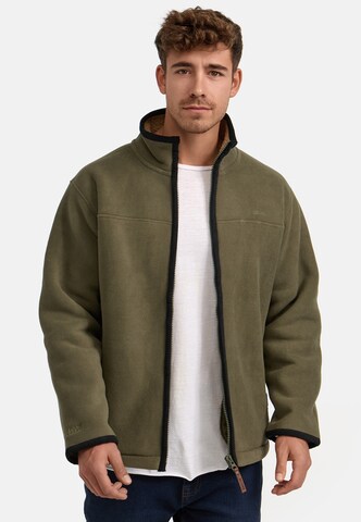 Veste en polaire 'Emilos' INDICODE JEANS en vert : devant