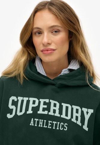 Sweat-shirt 'Athletic Essentials' Superdry en vert