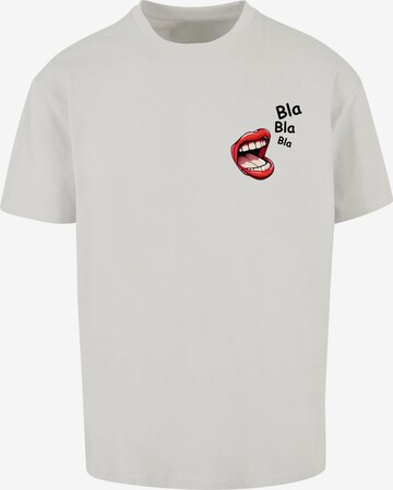 Merchcode T-Shirt 'Bla Bla Bla Comic' in Grau: predná strana