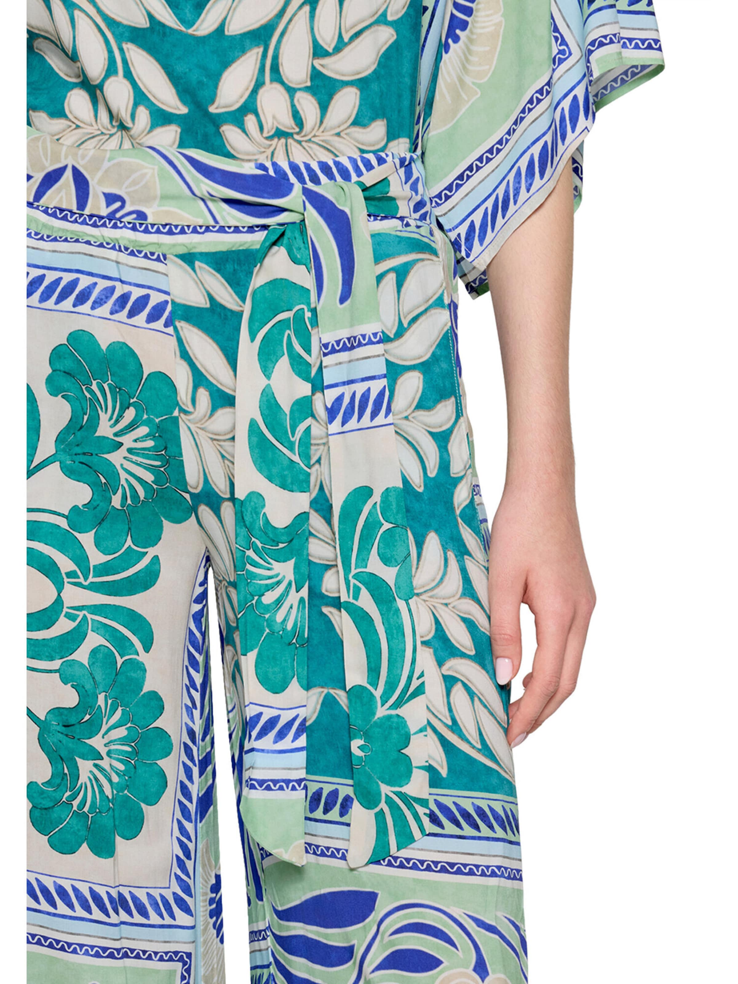 Cartoon Loosefit Palazzo-Hose mit Gummizug in Grün