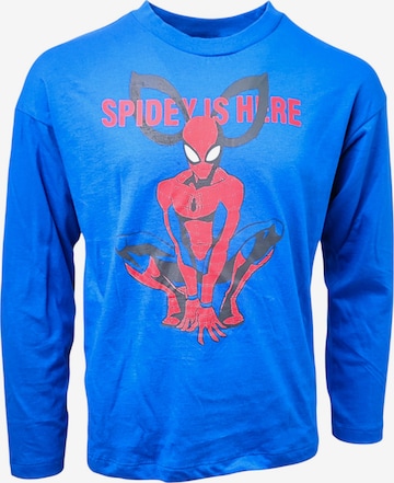 Spider-Man Shirt 'Spider-Man Langarmshirt' in Blau: Vorderseite