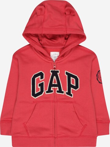 GAP Zip-Up Hoodie in Red: front