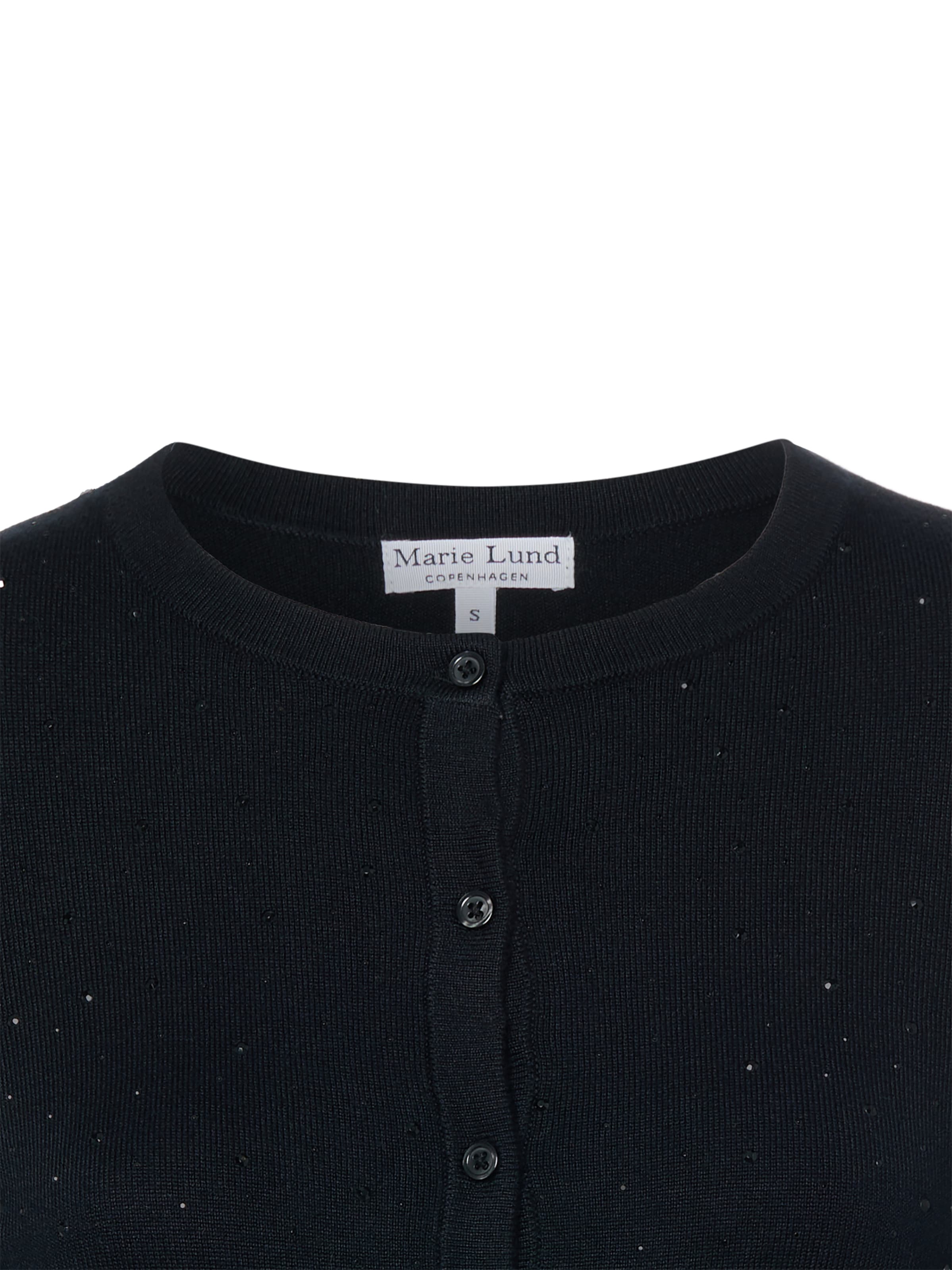 Marie Lund Gebreid vest in Zwart