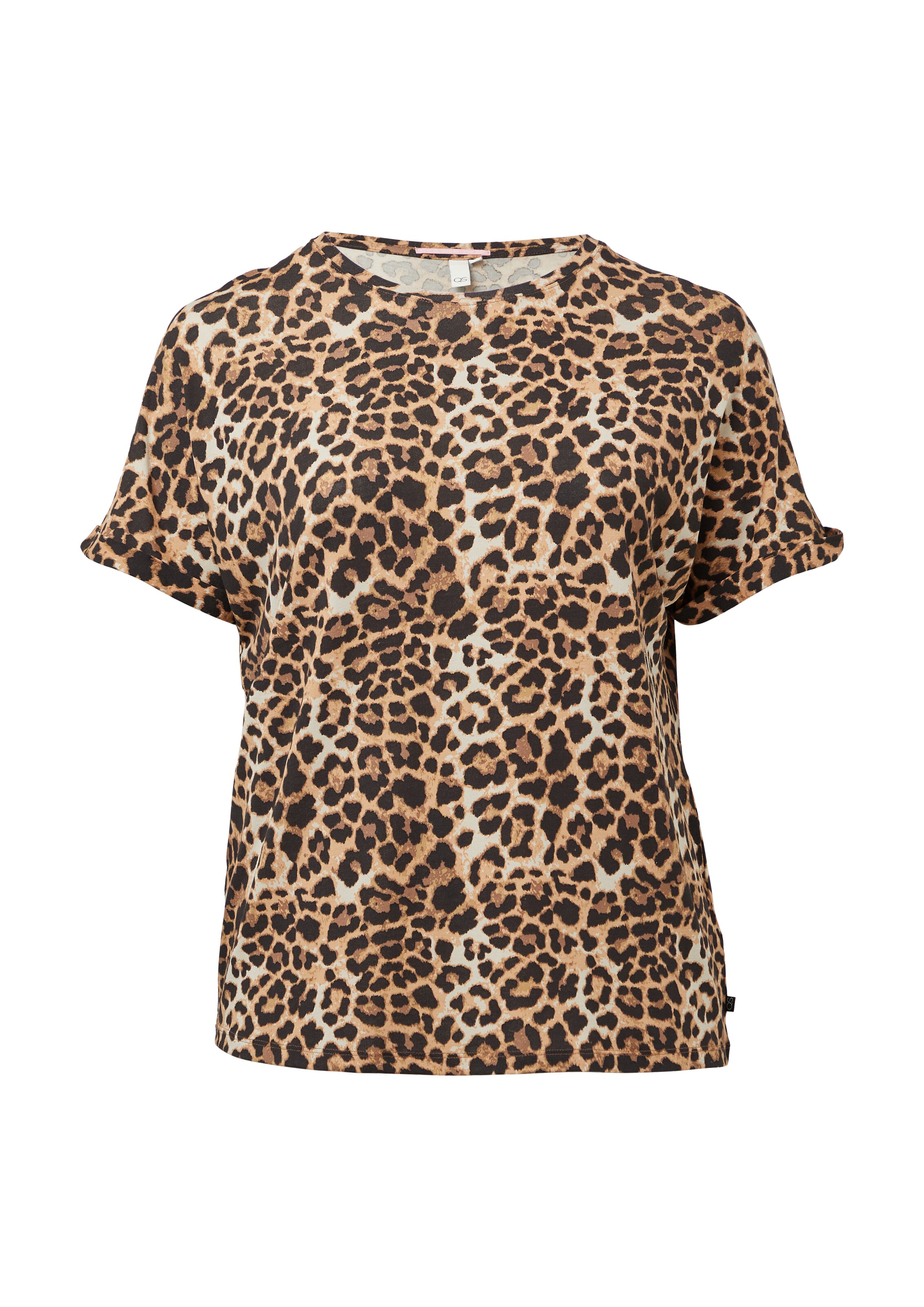 T-shirt QS en noir : devant