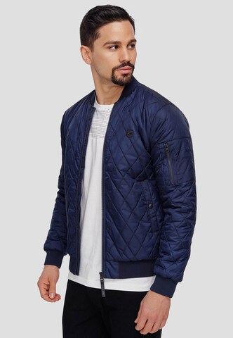 INDICODE JEANS Between-Season Jacket 'Novak' in Blue: front