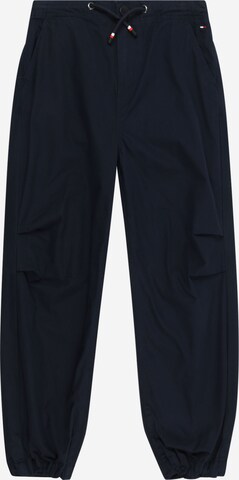 TOMMY HILFIGER Wide leg Broek in Blauw: voorkant