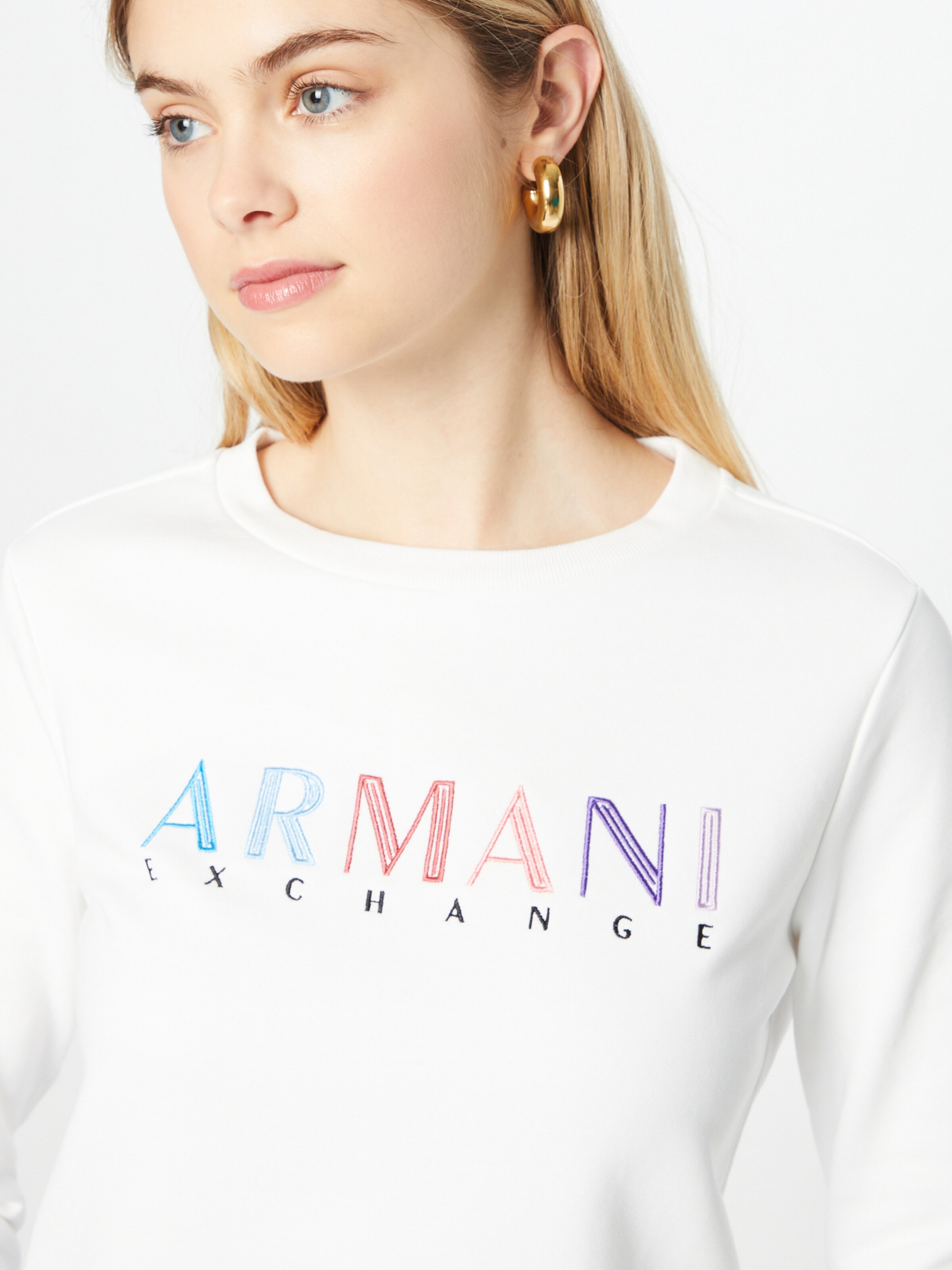 Frauen Sweat ARMANI EXCHANGE Sweatshirt in Weiß - VG72796 Frauen Sweat ARMANI EXCHANGE Sweatshirt in Weiß - VG72796