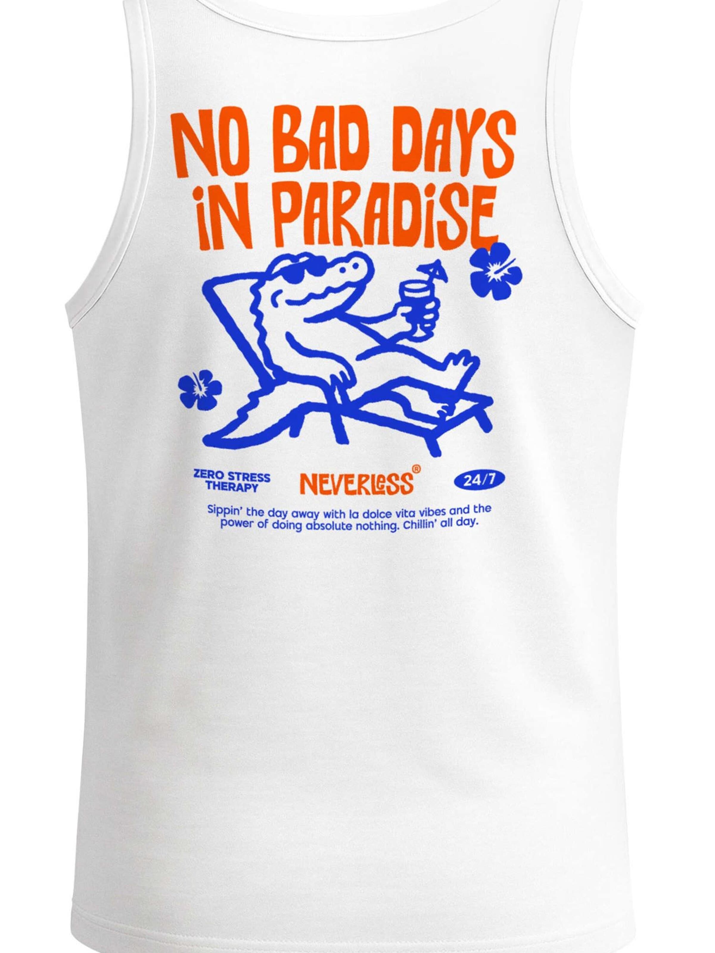 Neverless Shirt 'No Bad Days' in White: front