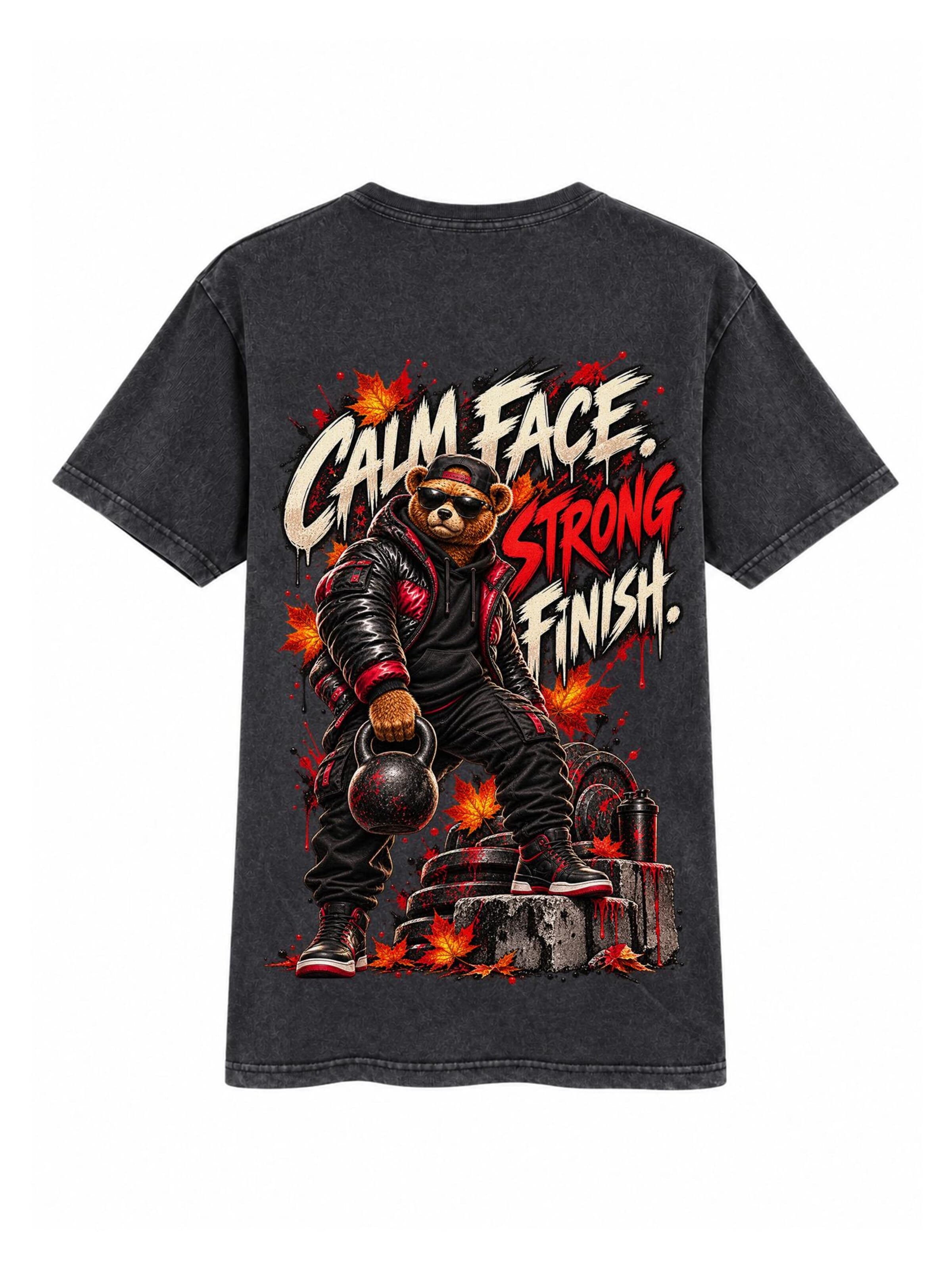 LUNØIR Studio Shirt 'BOSS Strength Session' in Black: front