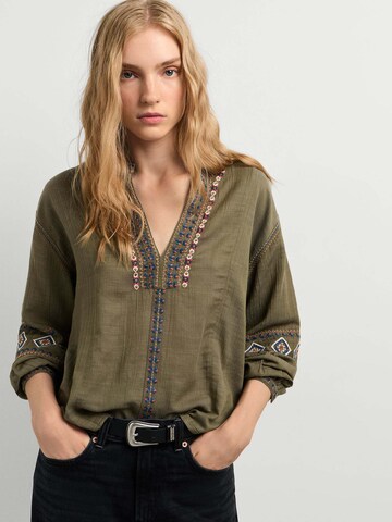 Pepe Jeans Blouse 'Hester' in Groen: voorkant