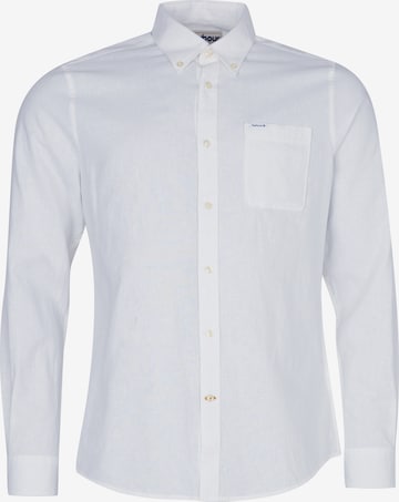 Barbour Regular fit Button Up Shirt 'Nelson' in White: front