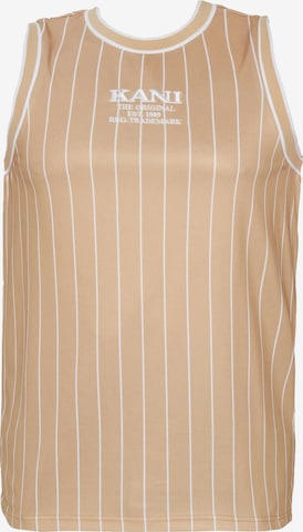 Maglietta di Karl Kani in beige: frontale